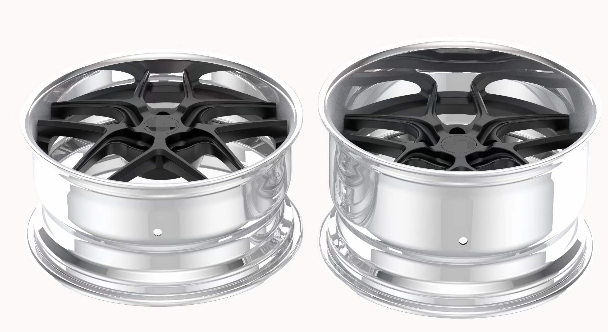 Two piece forged wheel hub