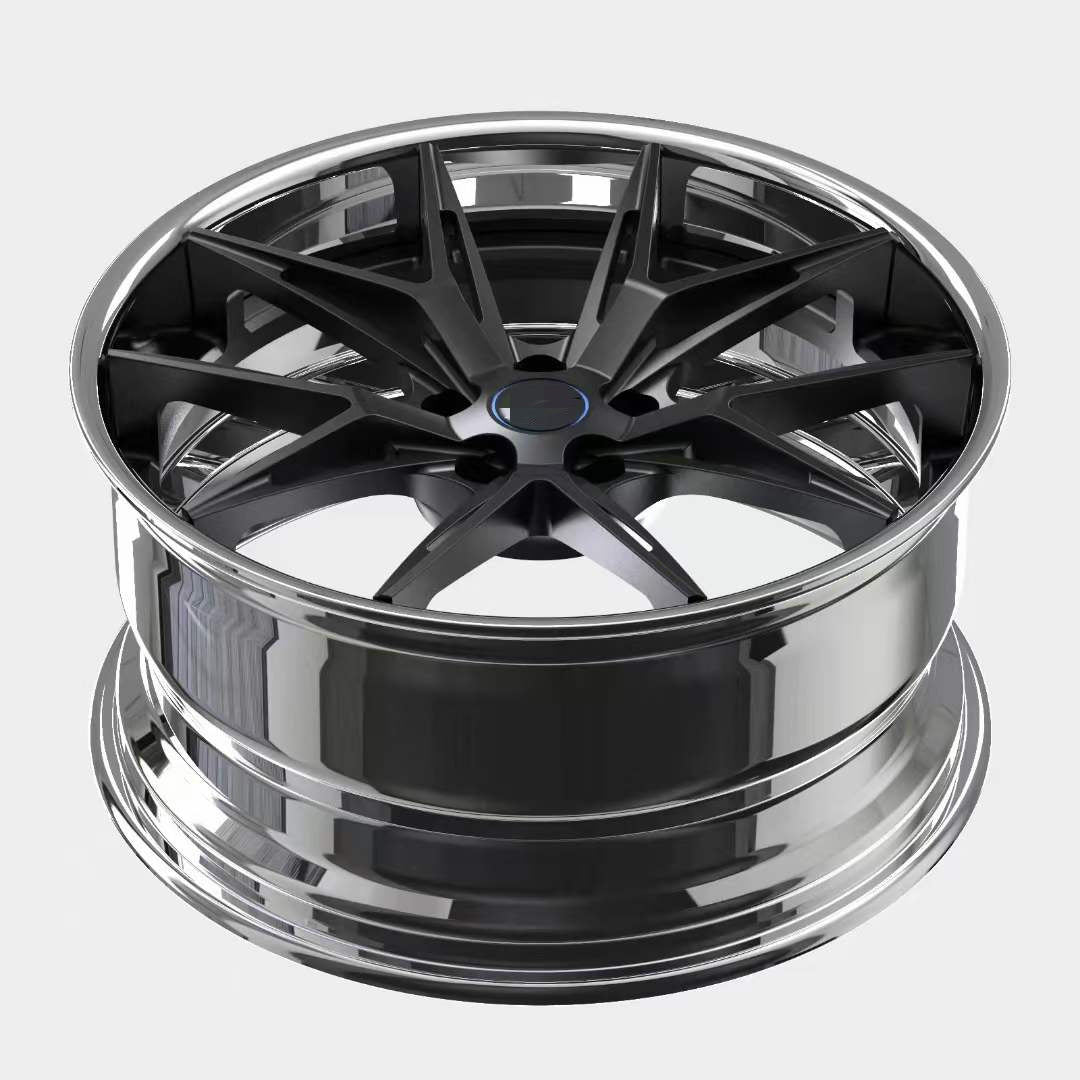 Two piece forged wheel hub
