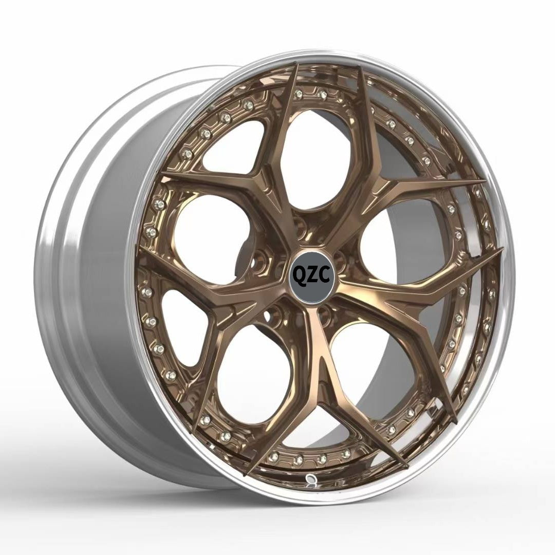 Customized two-piece forged wheel hub