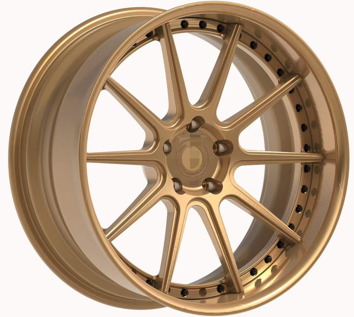 Two piece forged wheel hub