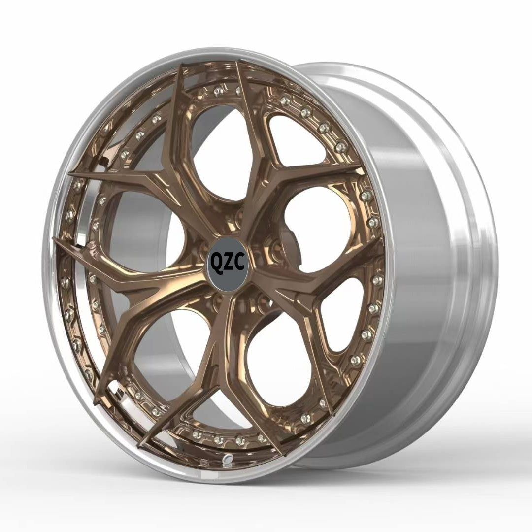 Customized two-piece forged wheel hub
