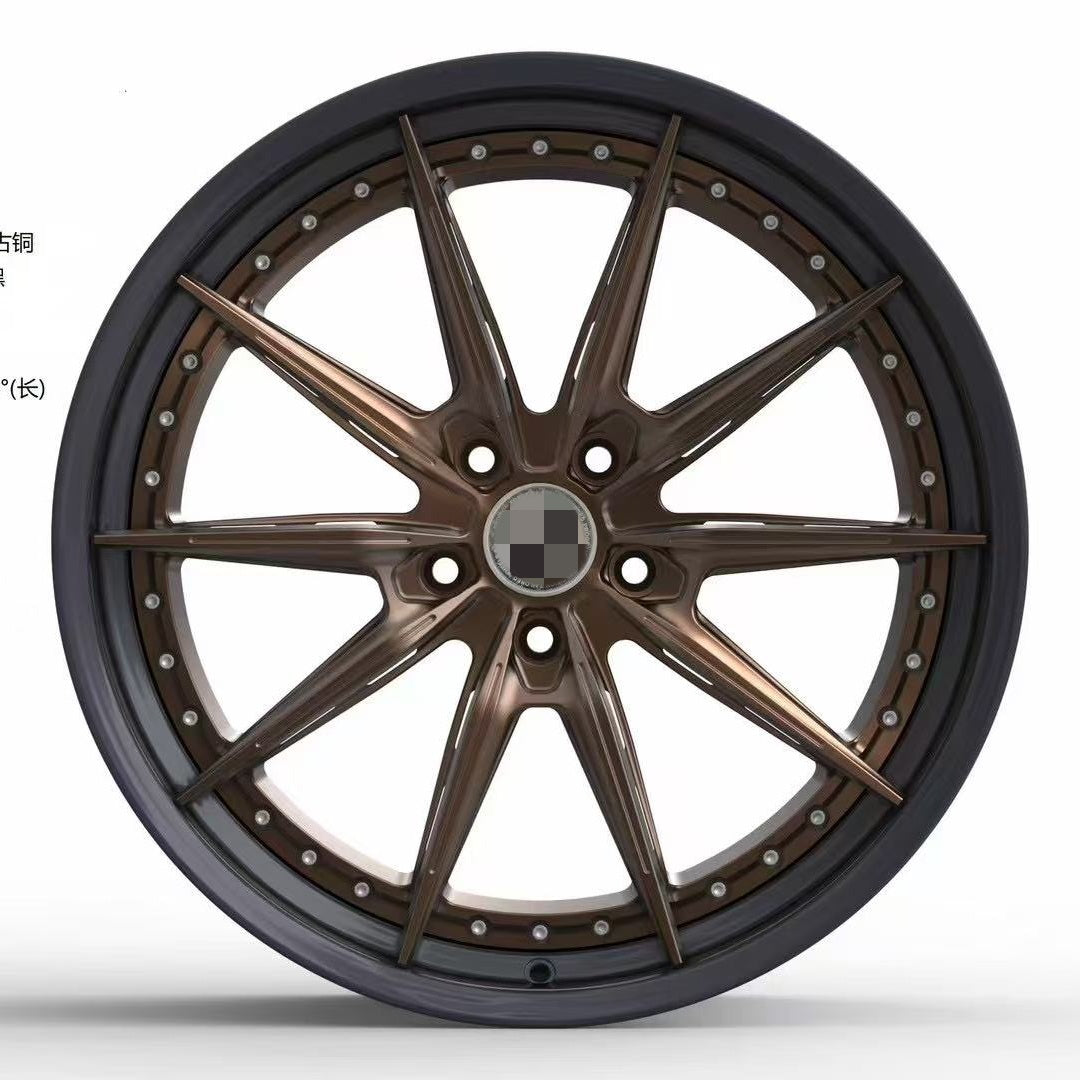 Two piece forged wheel hub