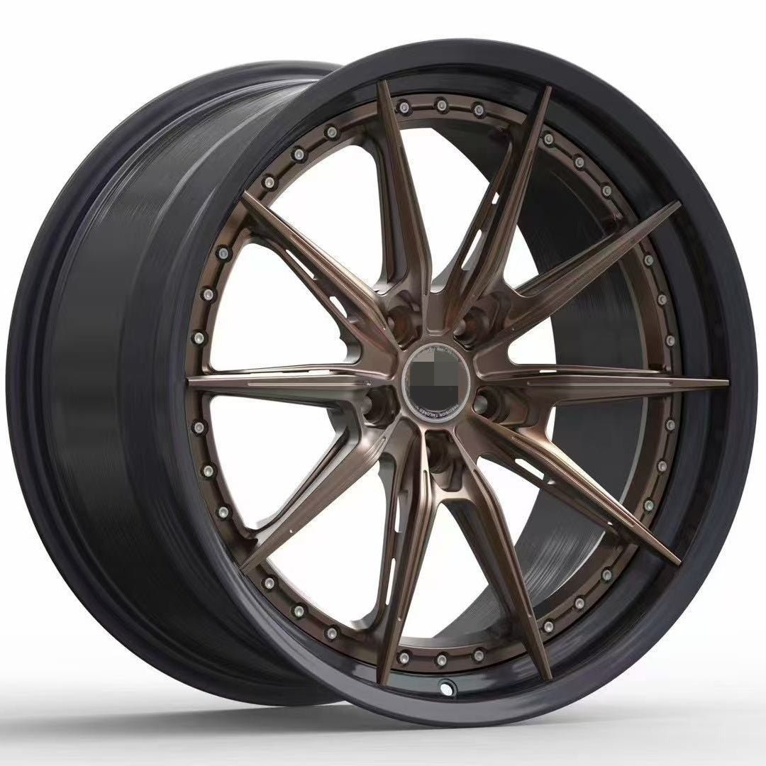 Two piece forged wheel hub