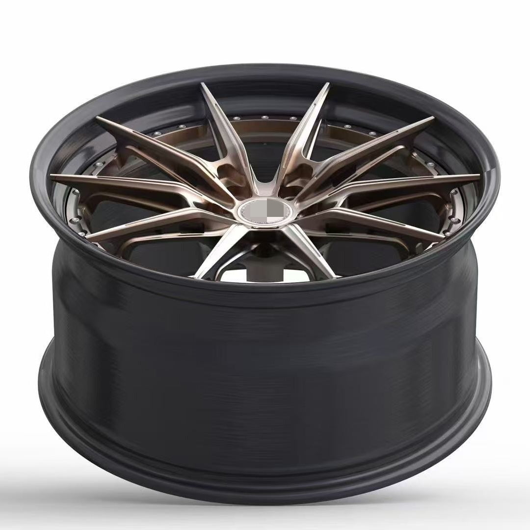 Two piece forged wheel hub